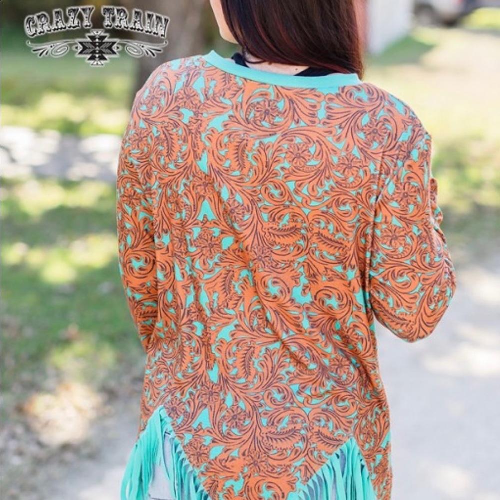 Crazy Train Lady Leather Fringe Top - Picture 6 of 9